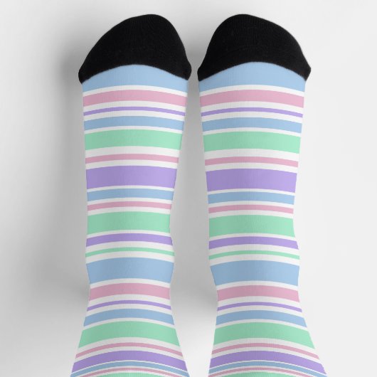 Pastel Stripes Crew Socken (Oben)