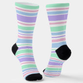 Pastel Stripes Crew Socken (Gewinkelt)