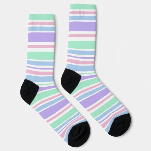 Pastel Stripes Crew Socken (Rechts)