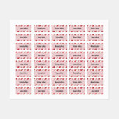 Pastel Stripes Family Wäsche Etiketten (Blatt)