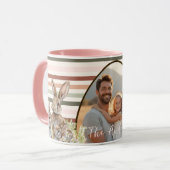 Pastel Stripes Foto Ostern mit Bunnies Tasse (Vorderseite Links)