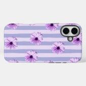 Pastel stripes pattern with Daisies Case-Mate iPhone Hülle (Rückseite (Horizontal))