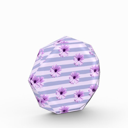 Pastel stripes pattern with Daisies Fotoblock (Links)