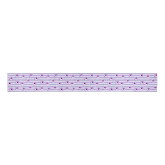 Pastel stripes pattern with Daisies Ripsband (Vorderseite)