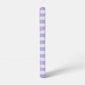 Pastel stripes pattern with Daisies Samsung Galaxy Hülle (Linke Seite)