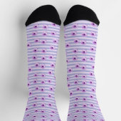 Pastel stripes pattern with Daisies Socken (Oben)