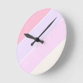 Pastel Stripes Runde Wanduhr (Winkel)