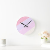 Pastel Stripes Runde Wanduhr (Zuhause)