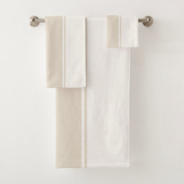 Pastel Stripes Variation 2 – Simple and Sleek Badhandtuch Set