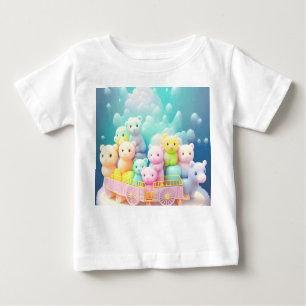 Pastel Stuffed Animal Baby Fine Jersey T - Shirt