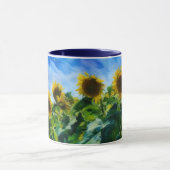 Pastel Style Art Sonnenblumen Kaffee Tee Tasse (Zentrum)