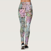 Pastel Succuled Echeveria Garden Leggings (Rückseite)