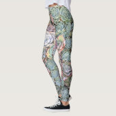 Pastel Succuled Echeveria Garden Leggings (Links)