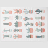 Pastel Succulent Cactus Collection D1 Decoupage Seidenpapier (Vorderseite)