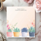 Pastel Succulents Cactus Pflanze Personalisiert Na Notizblock