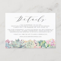 Pastel Succulents Garland Wedding Details
