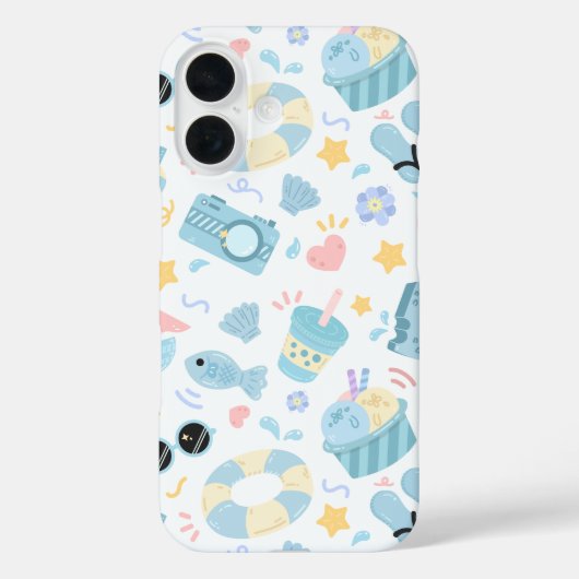 Pastel Summer Beach Pattern  Case-Mate iPhone Hülle (Rückseite)
