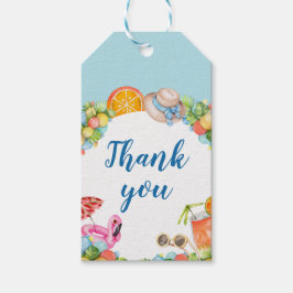 Pastel Summer Birthday Party Geschenkanhänger