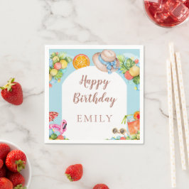 Pastel Summer Birthday Party Serviette