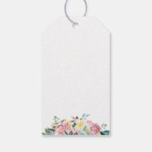 Pastel Summer Floral Wedding Danke Geschenkanhänger (Rückseite)