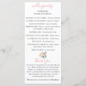 Pastel Summer Floral Wedding Program Programm (Rückseite)