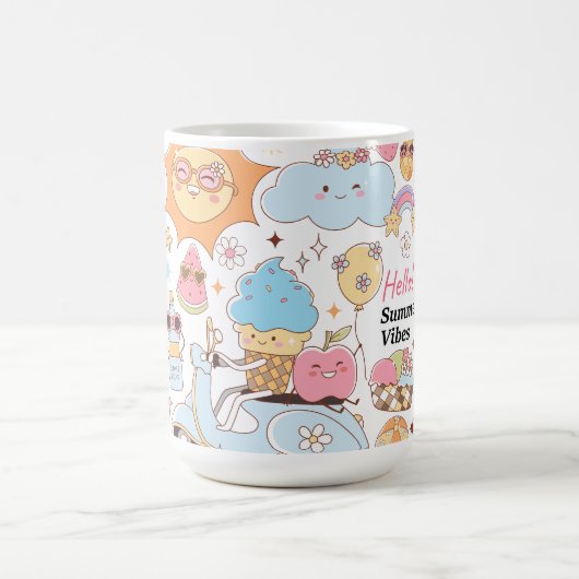 Pastel Summer Vibes Kaffeetasse (Mittel)