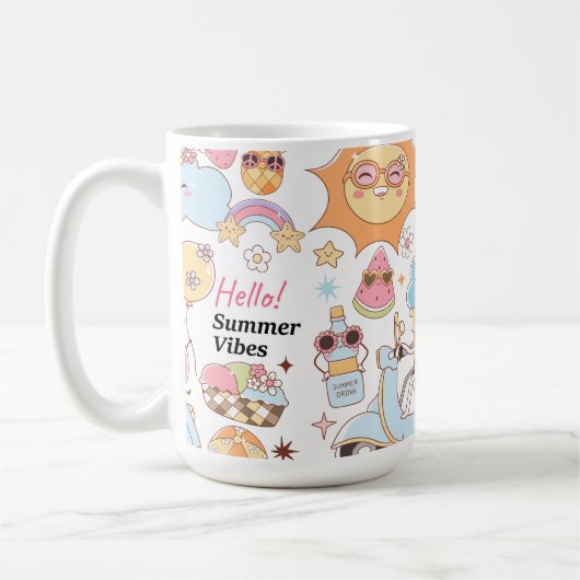Pastel Summer Vibes Kaffeetasse (Links)