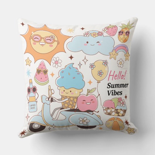 Pastel Summer Vibes Kissen (Rückseite)
