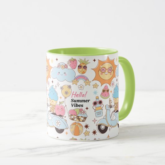 Pastel Summer Vibes Tasse (VorderseiteRechts)