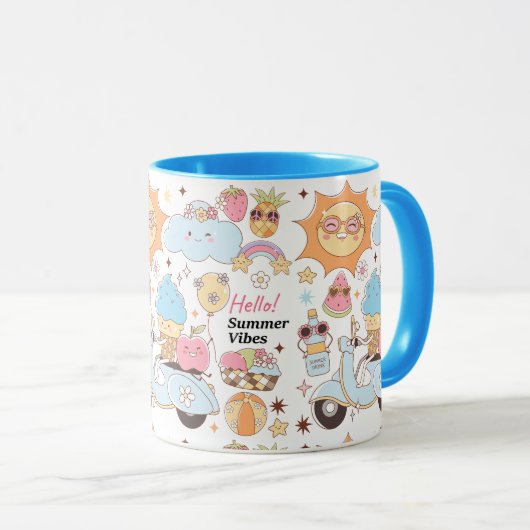 Pastel Summer Vibes Tasse (VorderseiteRechts)