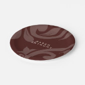 Pastel Sun Classic Mahogany Red Wedding Tellers Pappteller (Schrägansicht)