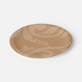 Pastel Sun Classic Ochre Wedding Tellers Pappteller (Schrägansicht)