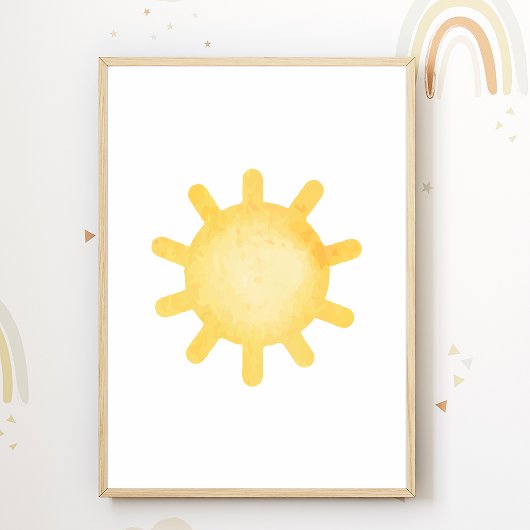 Pastel Sun Kinderzimmer Poster Kinder Zimmerdekor