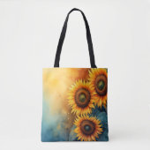 Pastel Sunflower Tote Bag Tasche (Vorderseite)