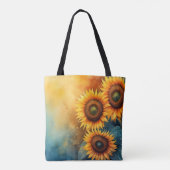 Pastel Sunflower Tote Bag Tasche (Rückseite)