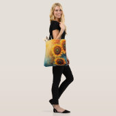 Pastel Sunflower Tote Bag Tasche (Am Model)