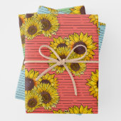 Pastel Sunflower Wassercolor Geschenkpapier Set (Beispiel)