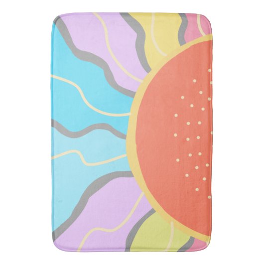 Pastel Sunrise Badematte (Vorderseite Vertikal)