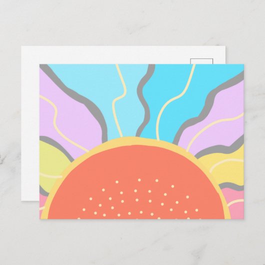 Pastel Sunrise Postkarte (Vorne/Hinten)