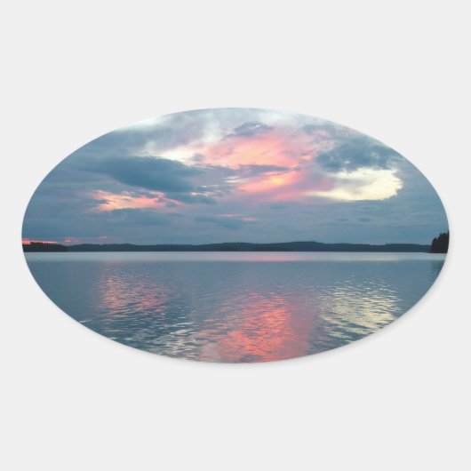 Pastel Sunset-Aufkleber Ovaler Aufkleber (Vorderseite)