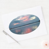Pastel Sunset-Aufkleber Ovaler Aufkleber (Umschlag)