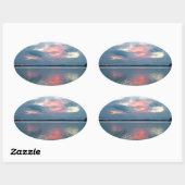 Pastel Sunset-Aufkleber Ovaler Aufkleber (Blatt)
