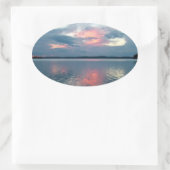 Pastel Sunset-Aufkleber Ovaler Aufkleber (Tasche)
