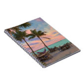 Pastel Sunset Beach Hammock Paradise Notizblock (Rechte Seite)