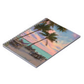 Pastel Sunset Beach Hammock Paradise Notizblock (Linke Seite)