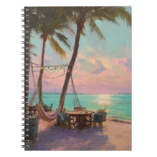Pastel Sunset Hammock Beach Café Notizblock