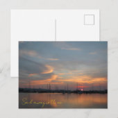 Pastel Sunset Harbor Postkarte (Vorne/Hinten)