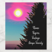 Pastel Sunset, individuelles Weinetikett (Einzelnes Label)