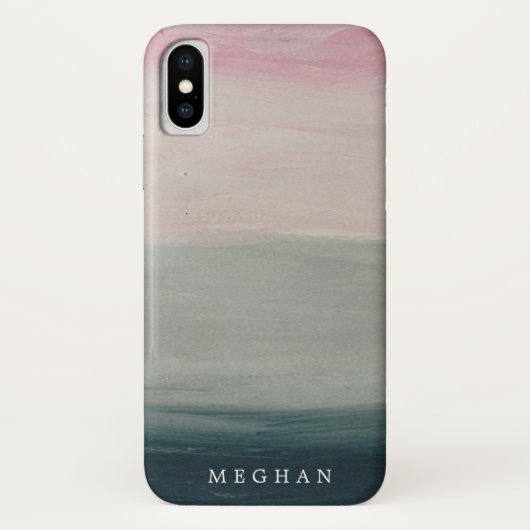 Pastel Sunset | Monogram iPhone case (Rückseite)