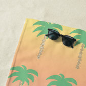Pastel Sunset Palm Tree Ombre Gradient Strandtuch (Beispiel)